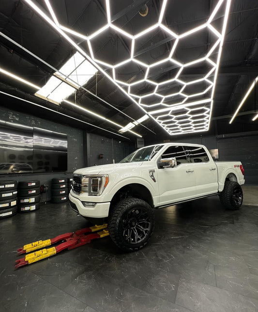 Elevating the 2023 Ford F150 with 22x12 4Play 4P83 Wheels, 35x12.50R22 Buckshot Tires, and a 6-Inch Rough Country Lift Kit