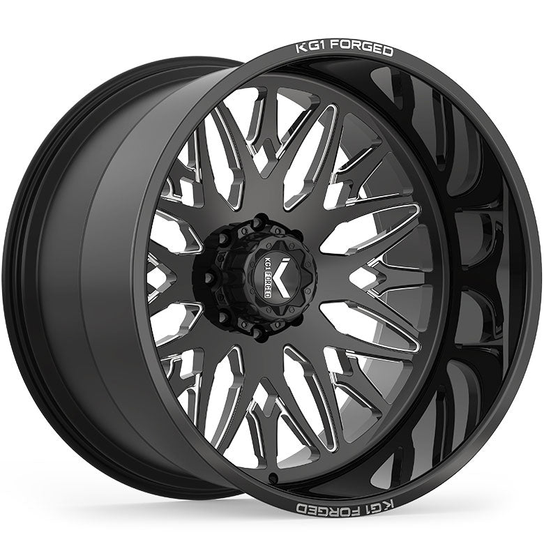 KG1 FORGED WHEELS Trident Gloss Black Milled