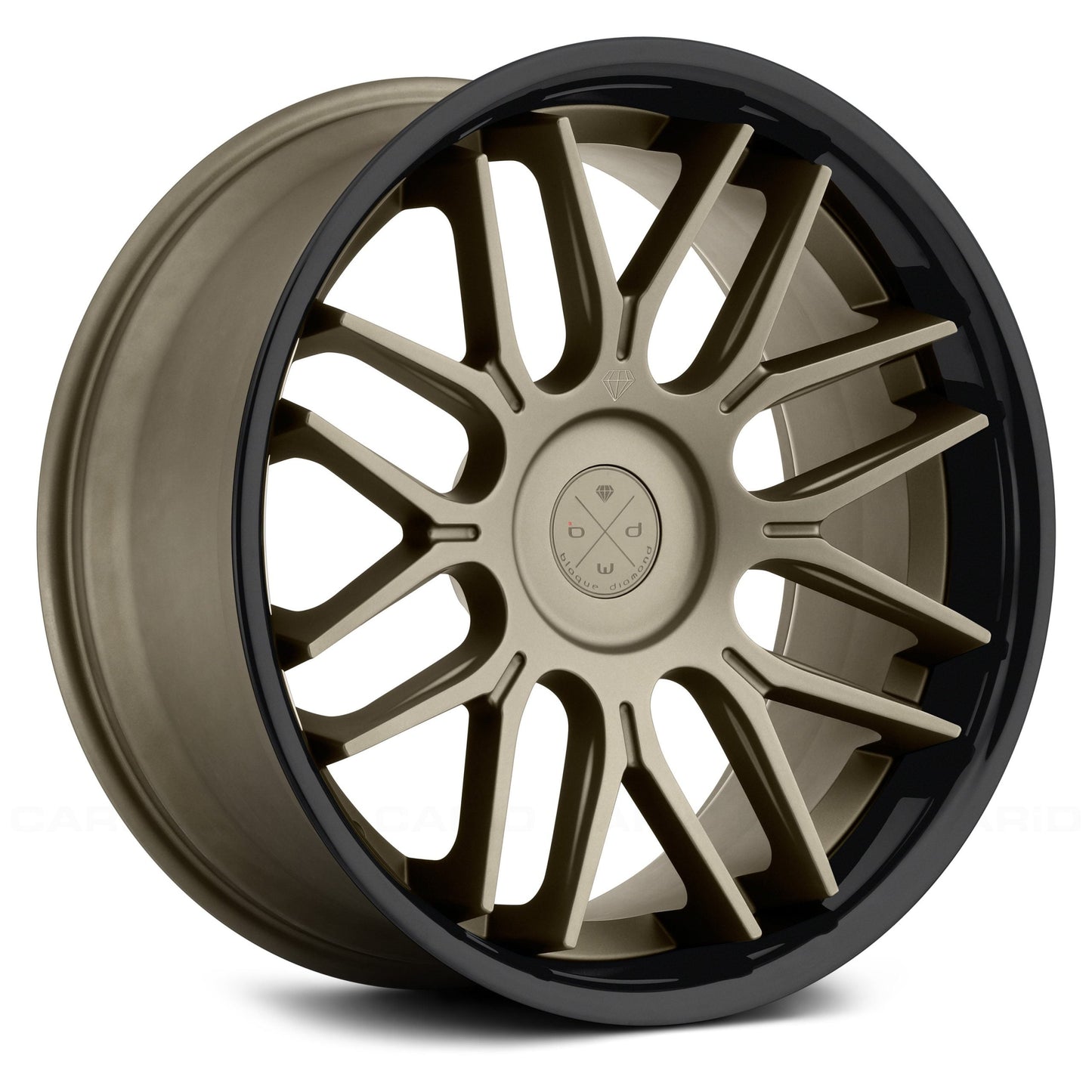 BLAQUE DIAMOND WHEELS - BD-27 Antique Matte Bronze / Gloss Black Lip