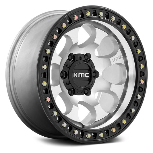 KMC WHEELS - KM550 Riot SBL Machined / Satin Black Lip