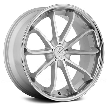 BLAQUE DIAMOND WHEELS -  BD-23 Silver / Chrome Lip