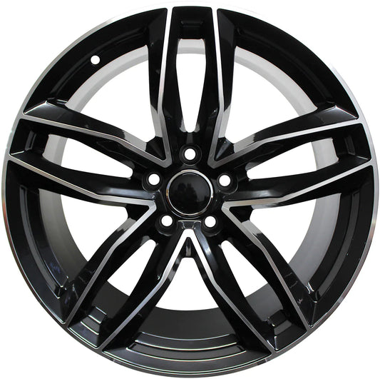 ELITE CUSTOM RIMS - AUDI RIMS A4 A5 A6 A7 A8 S4 S5 S6 S7 S8 RS5 RS6 RS7 BLACK MACHINED WHEELS