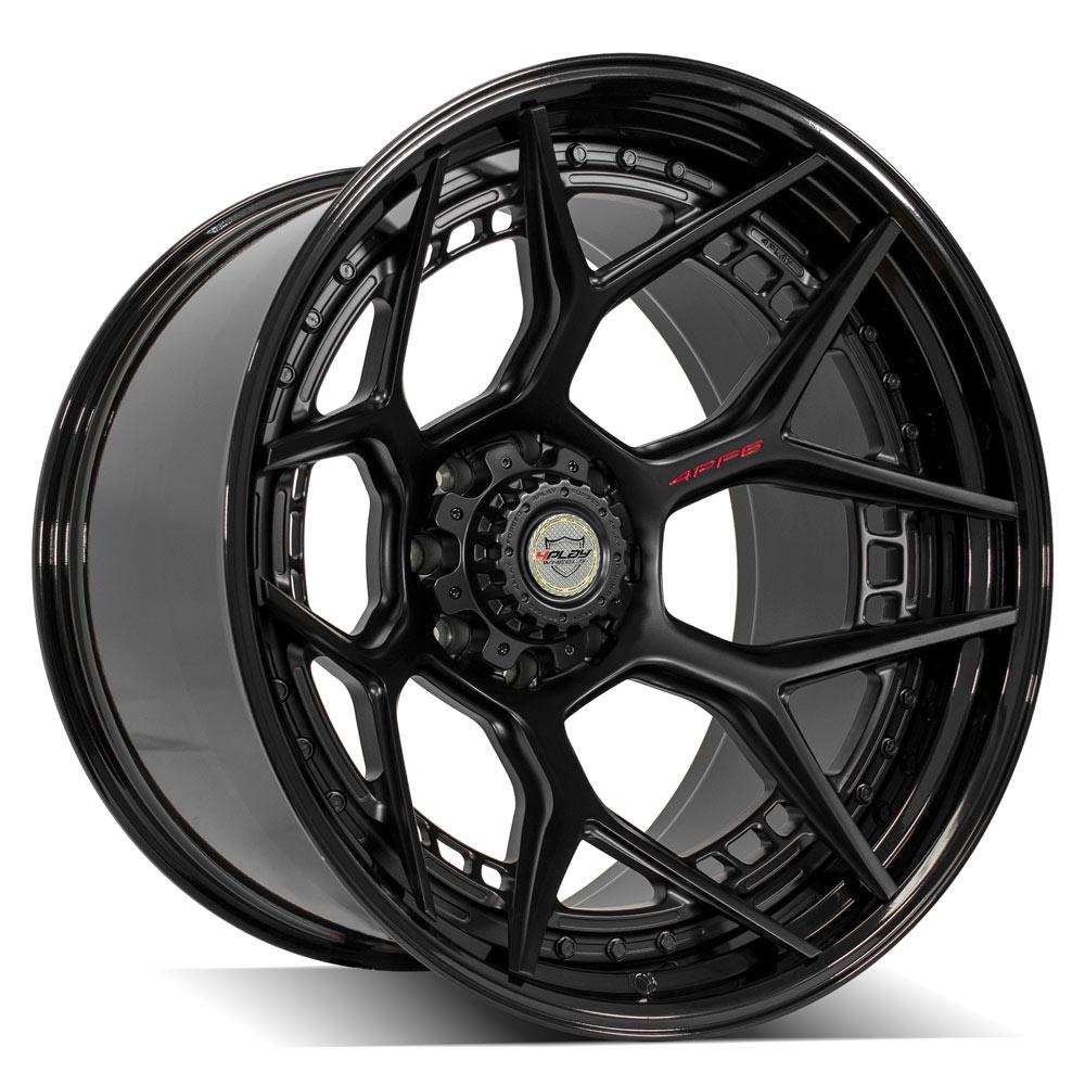 4PLAY WHEELS - 4PF6 Matte Black Center / Gloss Black Barrel