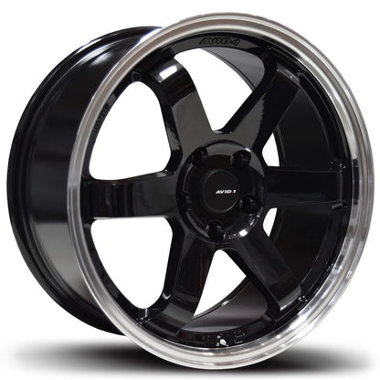 AVID1 WHEELS AV06 - Gloss Black Polished Lip