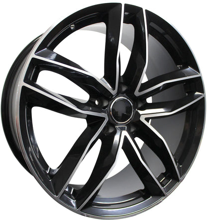 ELITE CUSTOM RIMS - AUDI RIMS A4 A5 A6 A7 A8 S4 S5 S6 S7 S8 RS5 RS6 RS7 BLACK MACHINED WHEELS