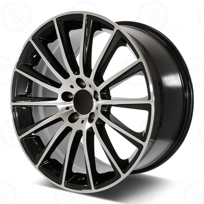 SDTW WHEELS SLK Style RM06 - MACHINED FACE/BLACK OUTLINE