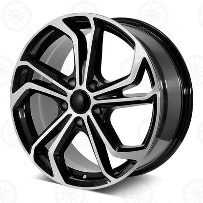 SDTW WHEELS 2020 GOLF R STYLE RA66 - MACHINED FACE/BLACK OUTLINE