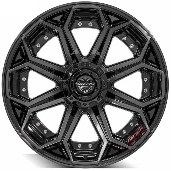 4PLAY WHEELS - 4P80R Gloss Black / Brushed Face & Tinted Clear