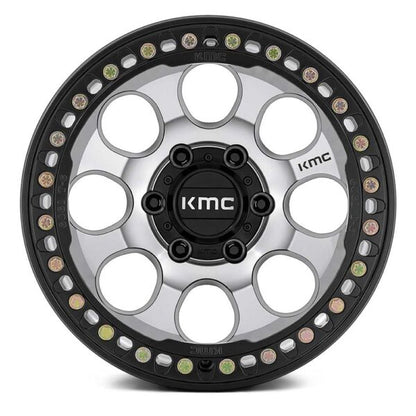 KMC KM237 Riot Beadlock Machined / Satin Black Windows & Ring