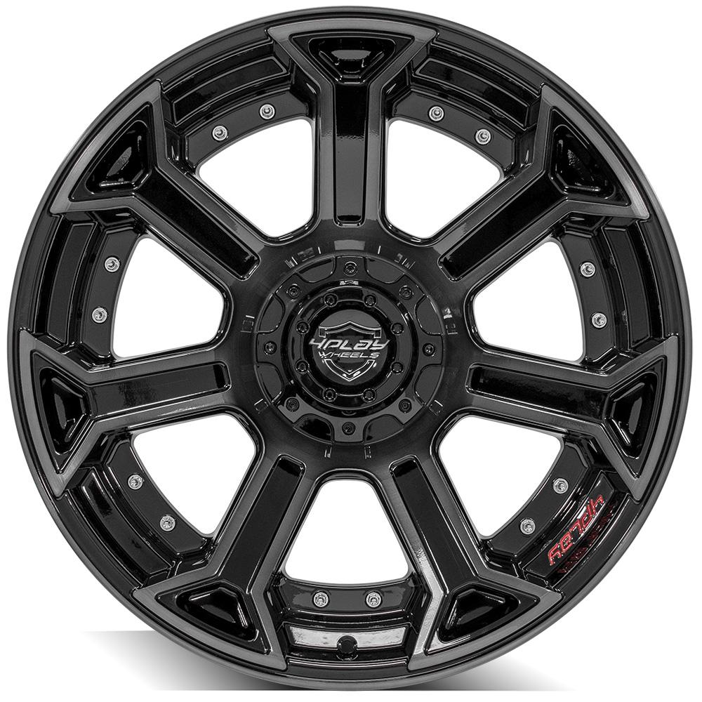 4PLAY WHEELS - 4P70 Gloss Black / Brushed Face & Tinted Clear