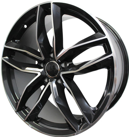 ELITE CUSTOM RIMS - AUDI RIMS A4 A5 A6 A7 A8 S4 S5 S6 S7 S8 RS5 RS6 RS7 BLACK MACHINED WHEELS